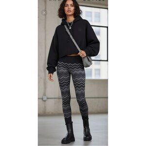 Lululemon Ebb To Street Seamless Pants Heather Black Slate Zig Zag Women's S/XS